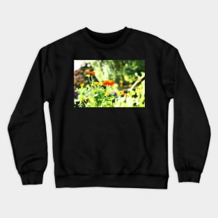 Orange and yellow flowers droplet sunshine Crewneck Sweatshirt